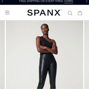 Spanx Leather-Like Skinny Pant in Long